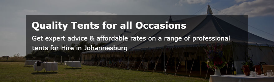 tent hire in JHB South region 